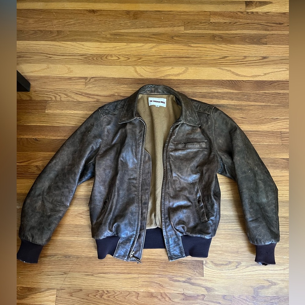 The Shaper Image Brown Leather Jacket